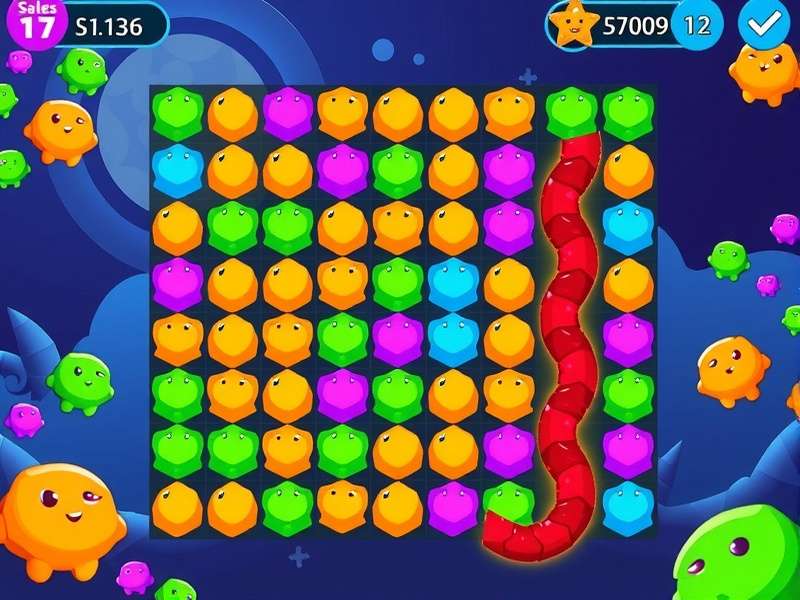 Jalebi Frenzy gameplay screenshot showing colorful jalebi puzzles